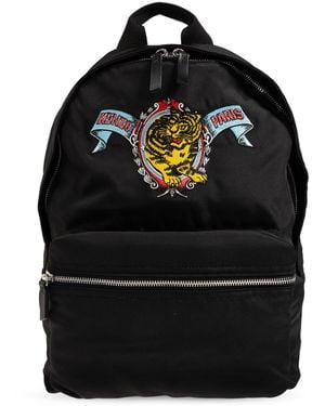 KENZO Backpack With A Sewn-On Logo - Black