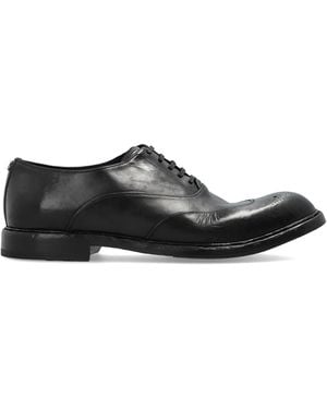 Dolce & Gabbana Leather Shoes With A Vintage Effect - Black
