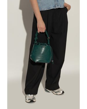 Ganni 'Bou' Hand-Held Bucket Bag - Green