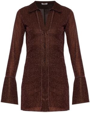 Oséree Dress With Lurex Thread - Brown