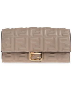 Fendi 'Baguette Continental' Wallet On Chain - Grey