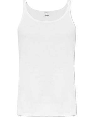 Versace Lingerie-Style Top With A Round Neckline - White