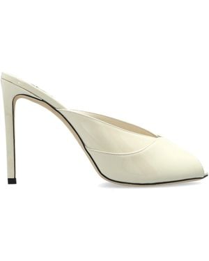 Jimmy Choo 'Brigitte' Heeled Mules - White