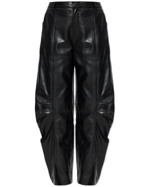 ROTATE BIRGER CHRISTENSEN Leather Trousers - Black