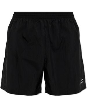 Balenciaga Swim Shorts With Logo - Black