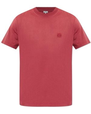 Loewe T-Shirt With Logo - Red