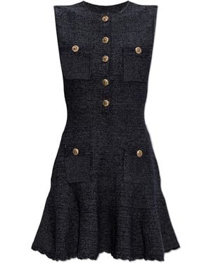 Self-Portrait Sleeveless Knit Dress - Black