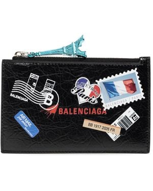 Balenciaga Leather Card Holder - Black