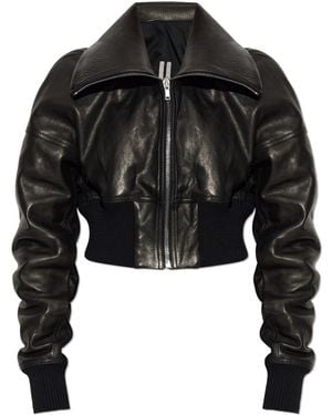 Rick Owens Leather Jacket - Black