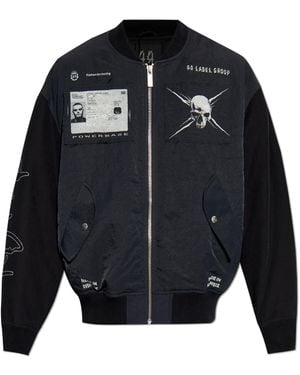 44 Label Group Bomber Jacket - Blue