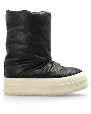 Rick Owens Snow Boots On Platform 'Mega Bumper Lunar' - Black