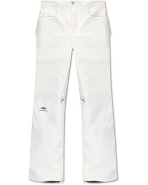 Balenciaga 'Skiwear' Collection Ski Pants With Logo - White