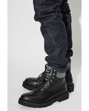 DSquared² "D2 Monogram" Leather Shoes - Black