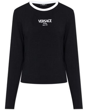 Versace Long Sleeve Top - Black