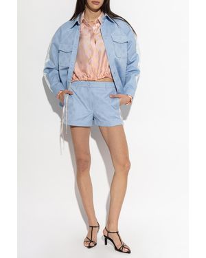 CASABLANCA Shirt With Monogram - Blue