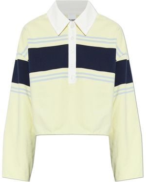 RE/DONE Long Sleeve Polo, - White