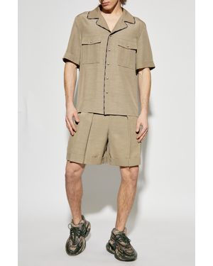 Balmain Pleated Shorts - Natural