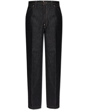 Lemaire Wide-Leg Jeans - Black