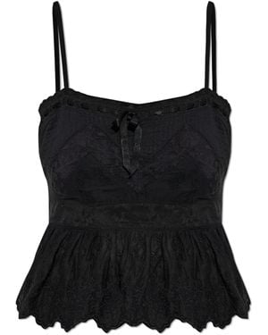 LoveShackFancy Top "Rowina" - Black