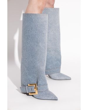 Balmain "Anthem" Heeled Boots - Blue