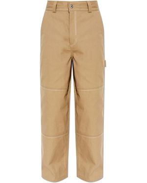 Ami Paris Wide-Leg Jeans - Natural