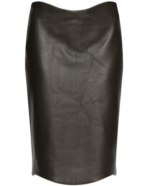 Alaïa Leather Skirt - Black