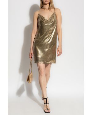 Versace Sequin Strappy Dress - Metallic