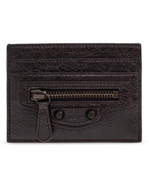 Balenciaga Leather Card Holder - Black