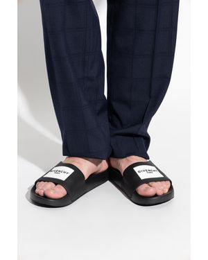 Givenchy Slides With Logo - Blue