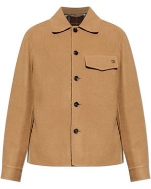 Burberry Wool Shirt "Thorn" - Brown