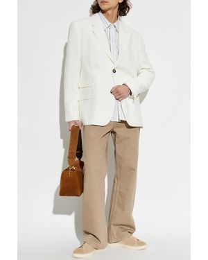Ami Paris Single-Vent Blazer - Natural