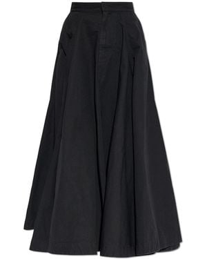 Balenciaga Denim Skirt With Pockets - Black