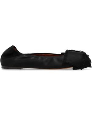 Lanvin Satin Ballet Flats - Black