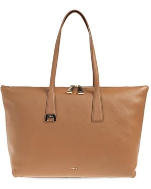 Furla "Olivia Large" Shopper Bag - Brown