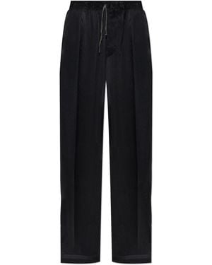 Maison Margiela Loose-Fit Satin Trousers - Black