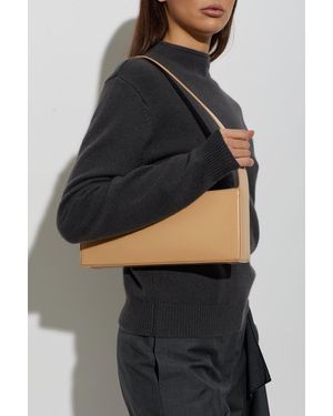 Jil Sander Leather Shoulder Bag 'Monolith' - Black
