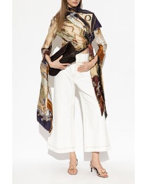 Zimmermann Silk Top With Decorative Side Tie - White