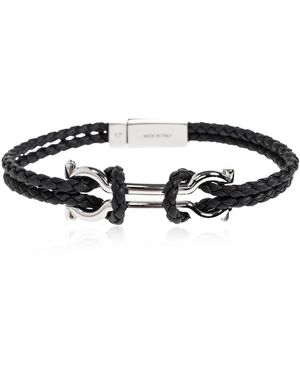 Ferragamo Leather Bracelet - Black