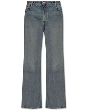 Balenciaga Loose-Fit Vintage Denim Flared Jeans - Blue