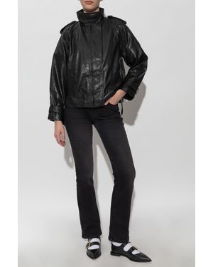 AllSaints Lambskin Leather Jacket 'Serne' - Black