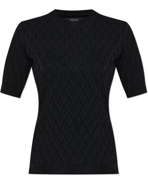 Versace Top With Z Logo - Black