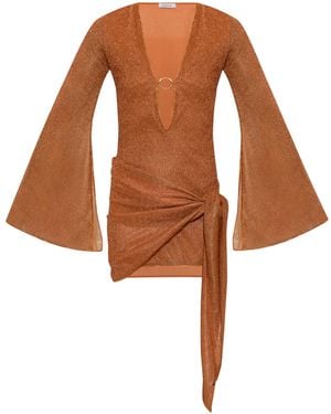 Oséree Dress With Lurex Thread - Brown