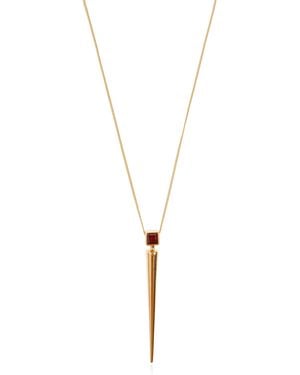Jil Sander Necklace With A Long Pendant - Metallic