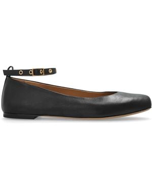 Emporio Armani Leather Ballet Flats - White