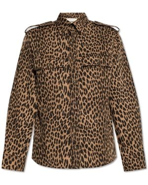 Zadig & Voltaire Denim Shirt With Animal Motif - Brown