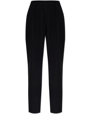 Emporio Armani Herringbone Patterned Pants - Black