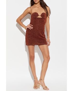 Oséree Dress With Lurex Thread - Red