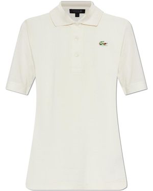 LACOSTE RUNWAY Silk Polo - White