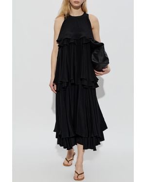 Ami Paris Dress With Ruffles - Black