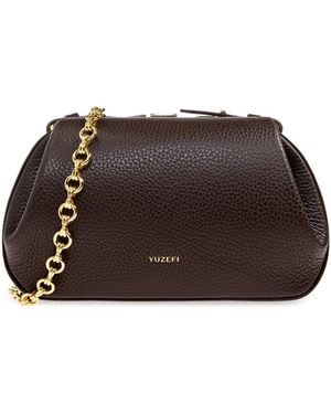 Yuzefi Shoulder Bag "Oyster Mini" - Brown